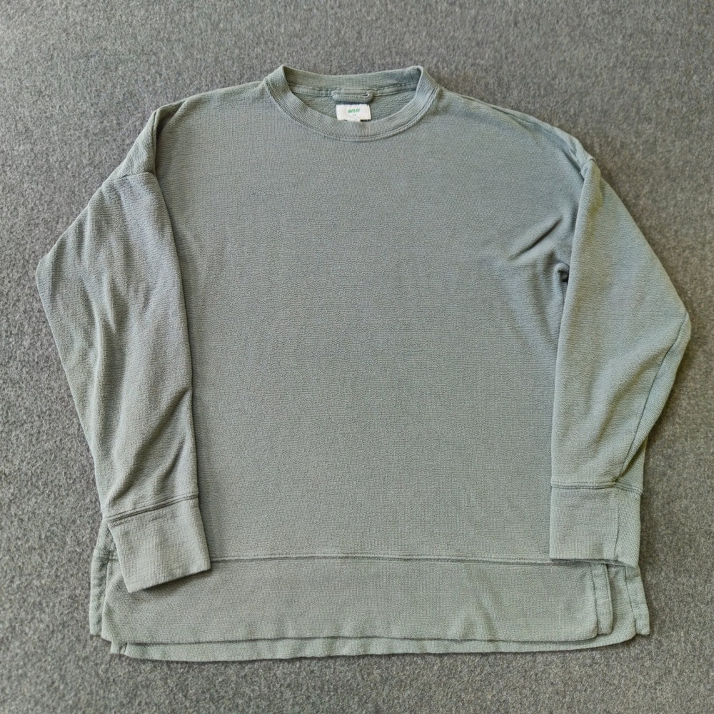 Aerie Slouchy Sweatshirt Small Sage Green Oversized Relaxed Fit Soft Girl Earthy